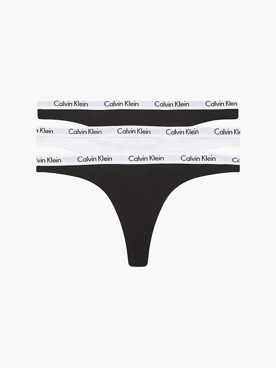 Carousel tanga 3ks Bílá, Černá barva Ženy