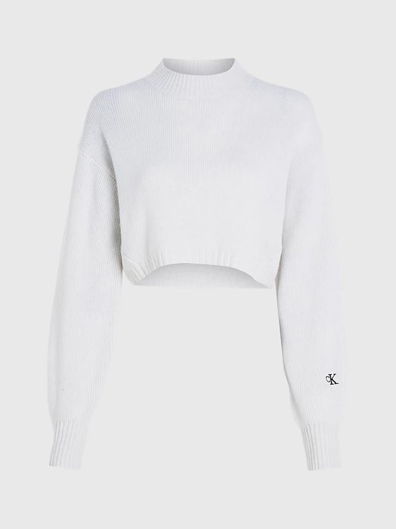 Lambswool svetr Bílá barva Ženy