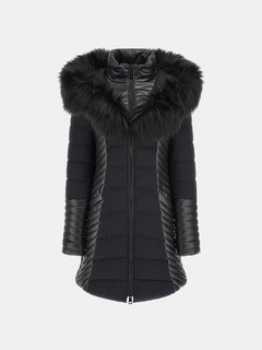 Luxusní New Oxana kabát, Černá barva, XS, S, M, L, XL