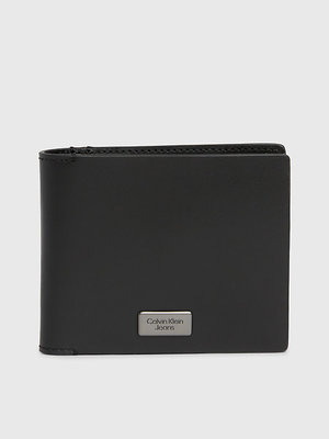 Calvin Klein Jeans – Plaque Bifold peněženka, Černá barva