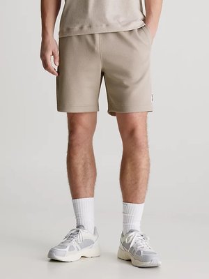 Calvin Klein Performance – Knit šortky, Béžová, Hnědá barva