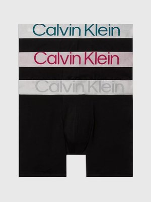 Calvin Klein Underwear – CK Steel Cotton boxery 3ks, Černá barva