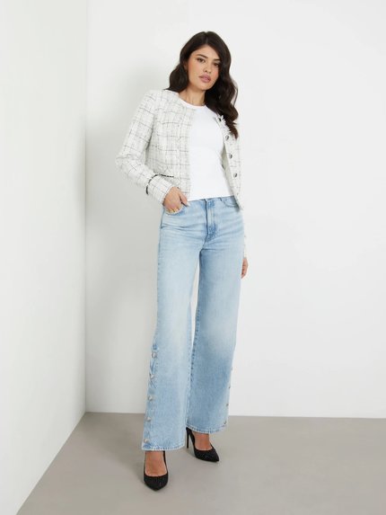 Módní Mora Cut Out Back top, Bílá barva, 2024