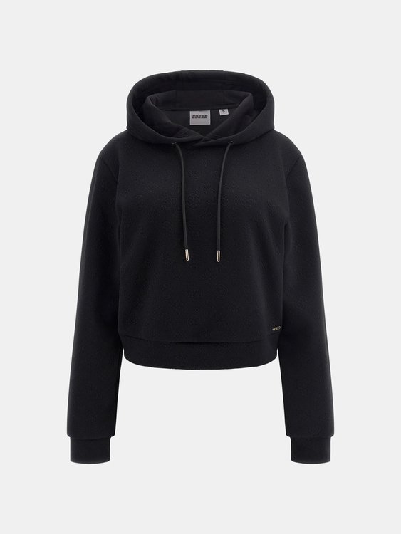 Peony Logo mikina s kapucí Černá barva Ženy