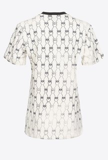 Monogram kiss triko – Pinko, Bílá barva Ženy, Ženy