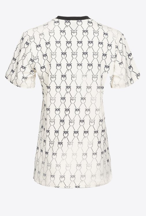 Monogram kiss triko – Pinko, Bílá barva Ženy, Ženy