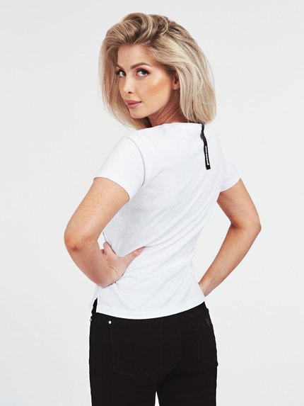 Módní Milena triko, Bílá, Černá barva, 2021, 2020