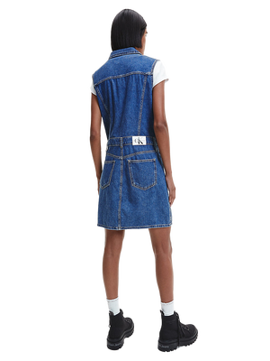 Módní Denim šaty, Modrá barva, 2022