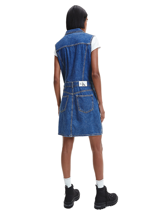 Módní Denim šaty, Modrá barva, 2022