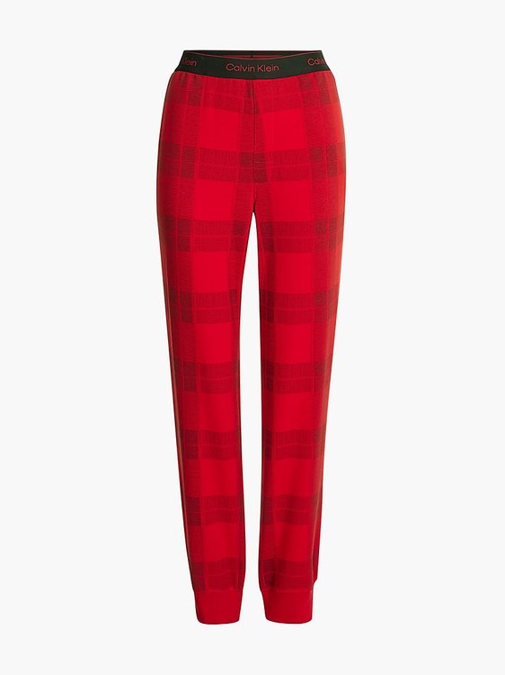 Calvin Klein Underwear – Holiday pyžamové tepláky, Červená barva