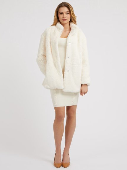 Módní Michelina kožich, Bílá, Krémová barva, 2023