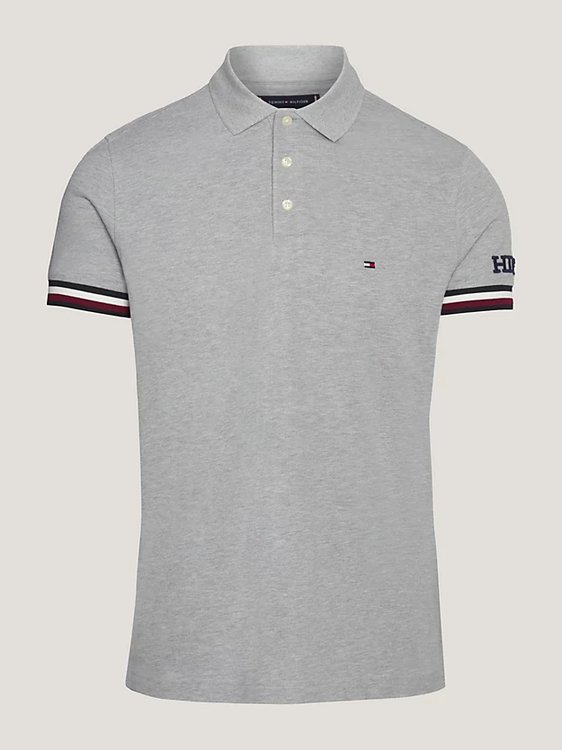 Monotype Cuff polo Šedá barva Muži