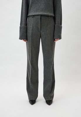 Calvin Klein, Béžová barva Flannel Wool Slim kalhoty
