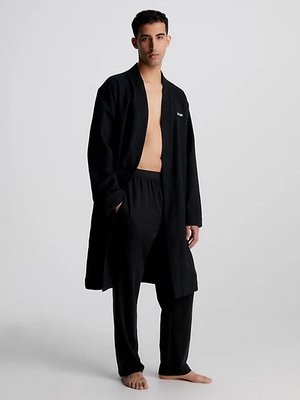 Calvin Klein Underwear – Waffle Robe župan, Černá barva