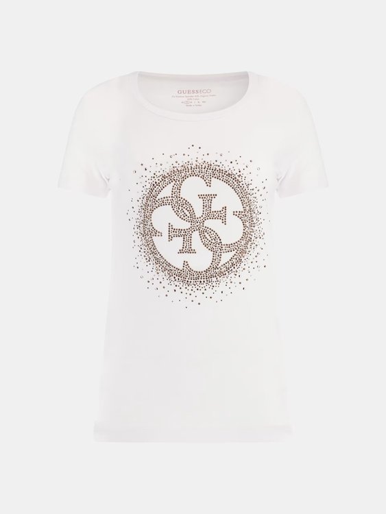 Luxusní 4G Logo triko, Bílá barva, XS, S, M, L