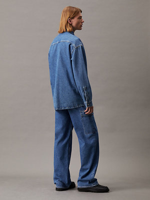 Oversized košile – Calvin Klein Jeans, Modrá barva Muži