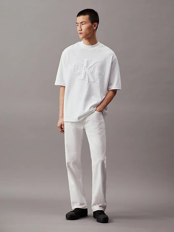 Luxusní Premium Monologo triko, Bílá barva, XS, S, M, L, XL, XXL