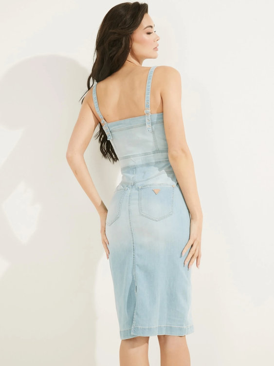 Puma denim šaty Modrá barva Ženy