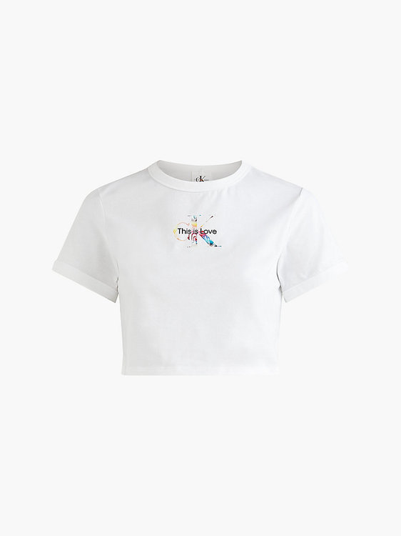 Bílá barva, Logo crop tričko