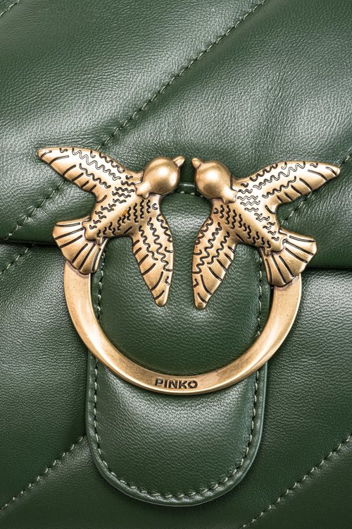 Módní Love Big Puff kabelka, Zelená barva, 2022