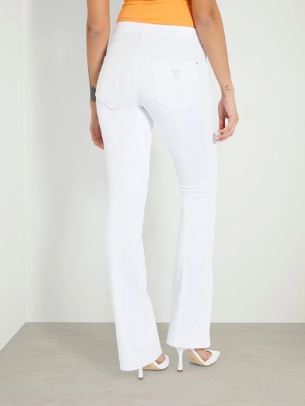 Módní Sexy Flare jeans, Bílá barva, 2024