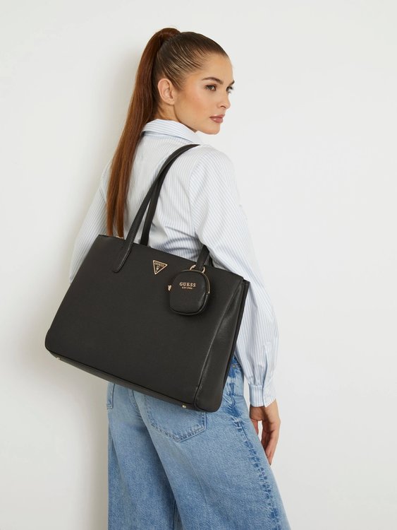 Power Play Tech velká kabelka – GUESS, Černá barva Ženy