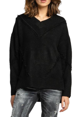 Luxusní Mozambico svetr, Černá barva, XS, S