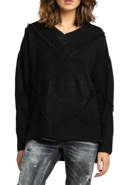 Luxusní Mozambico svetr, Černá barva, XS, S