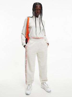 Logo tape tepláky – Calvin Klein Jeans, Béžová barva Ženy