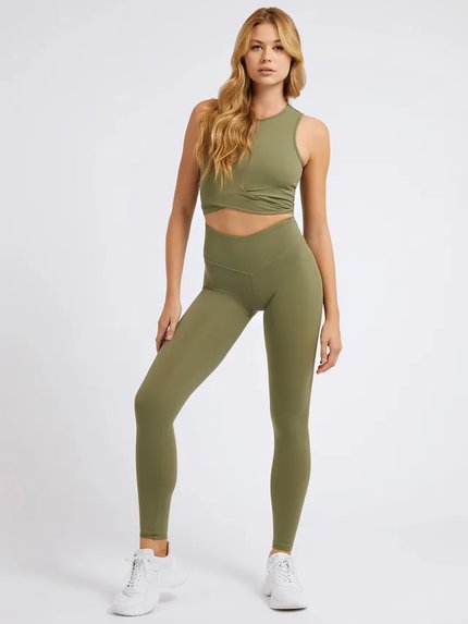 Módní Coline legíny, Khaki barva, 2022