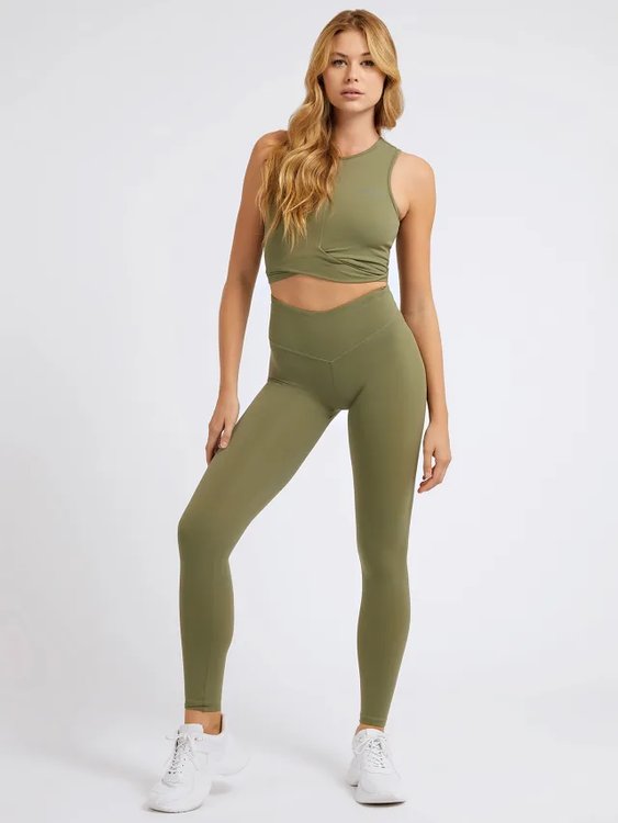 Módní Coline legíny, Khaki barva, 2022