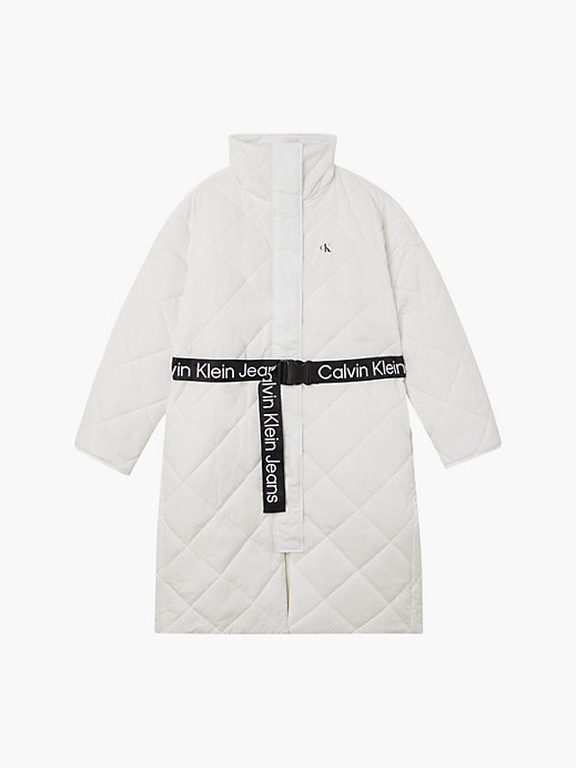 Belted Quilted bunda Bílá barva Ženy