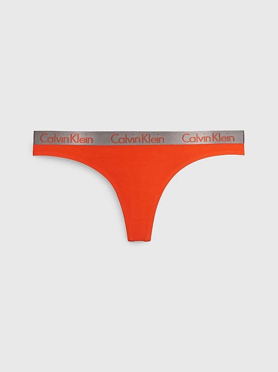 Calvin Klein Underwear – Radiant Cotton tanga, Oranžová barva