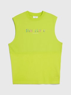 Mesh Layered Muscle tílko Žlutá barva Muži