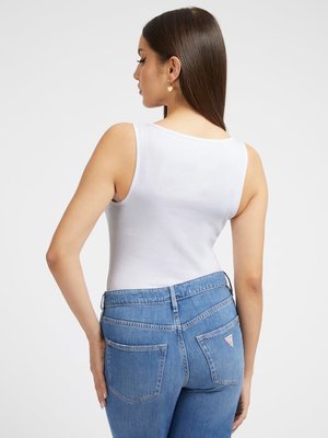 Script tílko – GUESS, Bílá barva Ženy