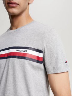 Luxusní Monotype Chest triko, Šedá barva, M, L, XL