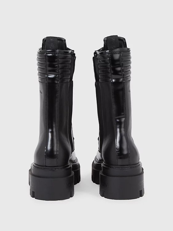 Luxusní Flatform Knee kotníková obuv, Černá barva, 36, 37, 38, 39, 40