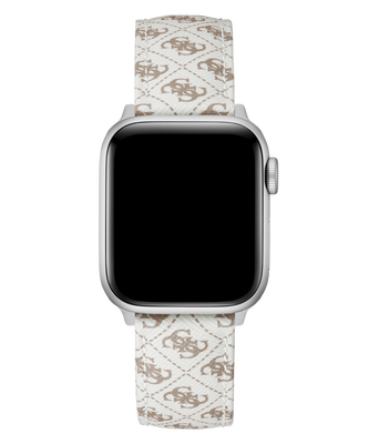 GUESS – Apple Watch řemínek, Bílá, Krémová barva