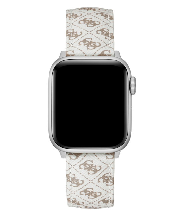 GUESS – Apple Watch řemínek, Bílá, Krémová barva