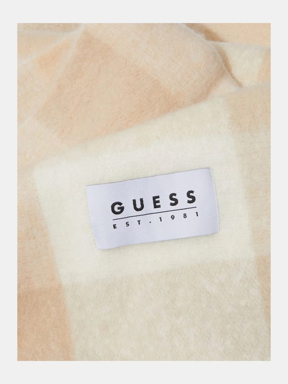 Wool blend šála – GUESS, Béžová barva Ženy