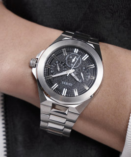 Černá, Stříbrná barva, Dashboard hodinky