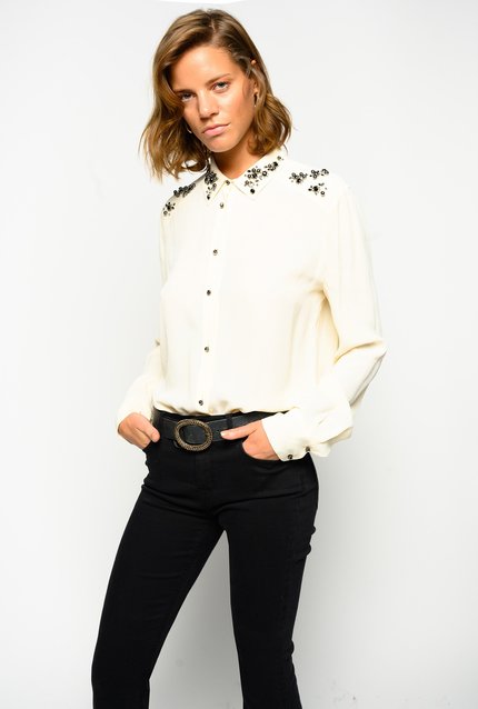 Módní Feliciano košile, Krémová barva, 2020