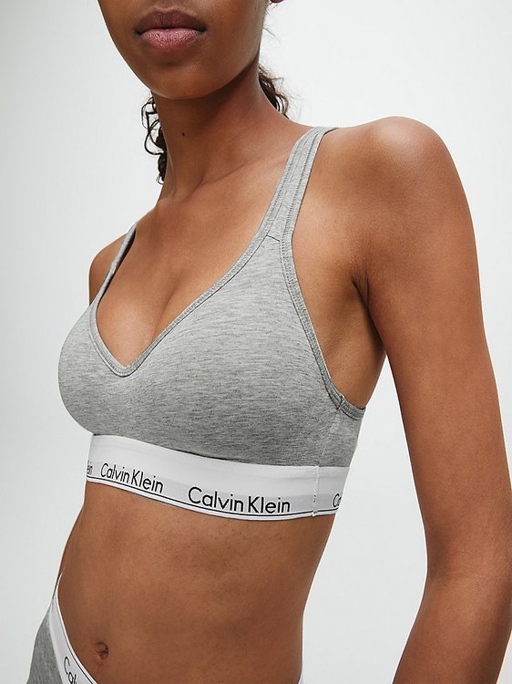 Luxusní Modern Cotton podprsenka, Šedá barva, XS, S, M, L