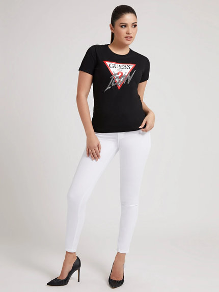 Icon logo tričko – Guess, Černá barva Ženy