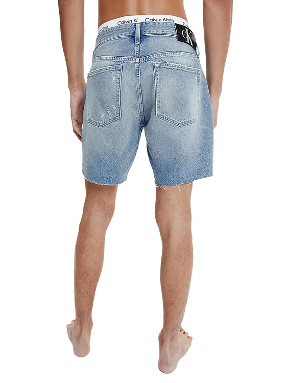 Denim kraťasy – Calvin Klein Jeans, Modrá barva Muži