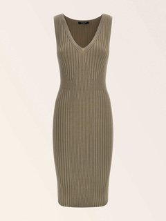 Luxusní Anais šaty, Khaki, Zelená barva, XS, S, M, L