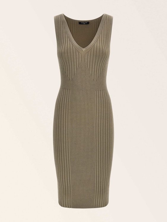 Luxusní Anais šaty, Khaki, Zelená barva, XS, S, M, L