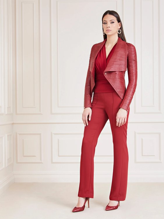 Módní Shayna bunda, Červená barva, 2022