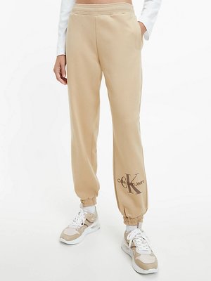 Calvin Klein Jeans – Archival tepláky, Béžová barva