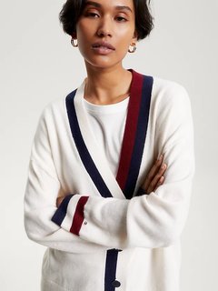 Luxusní Wool Cashmere kardigan, Krémová barva